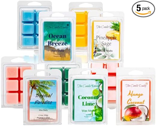 Scents of Summer 5 Pack - 5 Amazing Summer Wax Melts - 30 Total Cubes - 10 Total Ounces