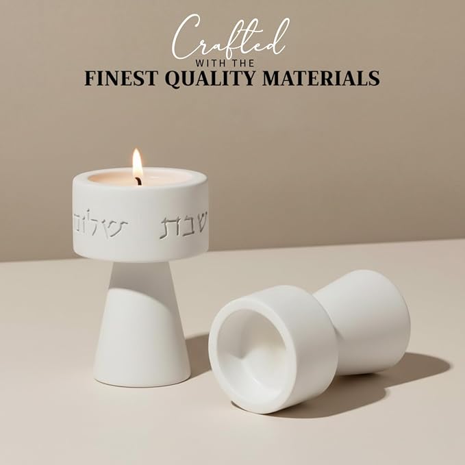 Solura Luxury Candle Holder Set – Modern Décor for Living Room & Dining Table - White