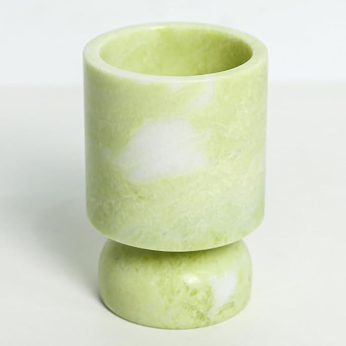 Vintage Marble Pillar Candle Holder, Natural Marble Candlestick Holder, French Centerpieces for Table, Elegant Marble Home Decor for Anniversary Weddings Valentine's Day