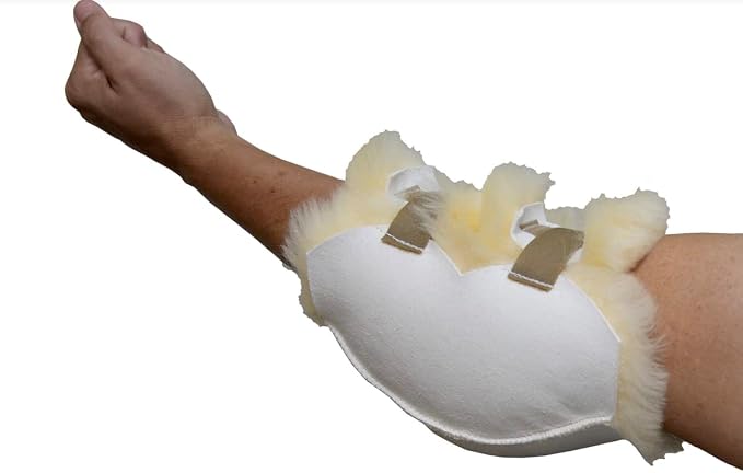 Sheepskin Ranch 100% Medical Sheepskin Elbow Pad – Genuine Australian Wool Cushion for Pressure Relief, Hypoallergenic & Washable – Soft, Breathable, Odor-Resistant Protector for Comfort & Support, Made in the USA