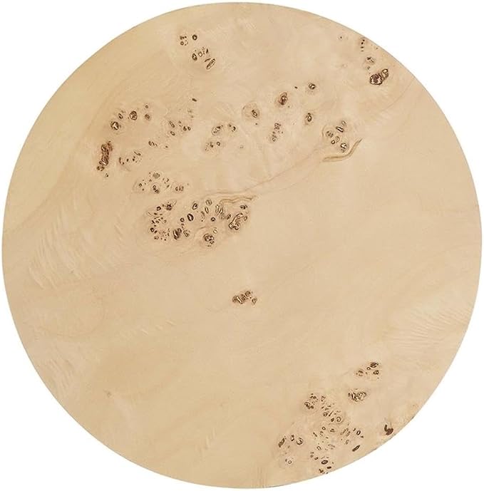 Modway EEI-6271-NAB Cosmos 16" Round Burl Wood Side Table, Natural Burl