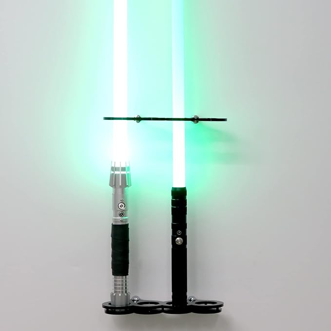 Lightsaber Wall Mount Lightsaber Stand Sword shelf Suitable for Lightsaber Stand Lightsaber Display Swords Light Saber Sword Wall Bracket (Black 4 holes)