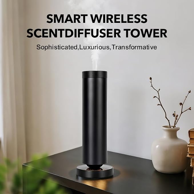 Cold Air Waterless Diffuser, Hotel Collection Diffuser, Waterless Essential Oil Diffuser for Homes, Offices, Covers 1000 Sq Ft, Remote Control (Fragrance Not Included)