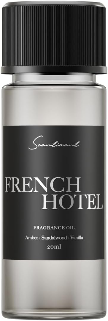 Scentiment French Hotel Fragrance Oil – Amber, Sandalwood, Vanilla Scent for Diffusers, Aromatherapy Oil (20 mL)