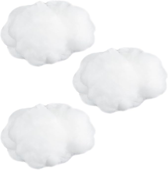Jetec 3 Pieces Artificial Cloud Props Imitation 3D Cloud Shape Hanging Decorations Room DIY Decorative Hanging Ornament for Wedding Party Stage Show Decor (Large Size)