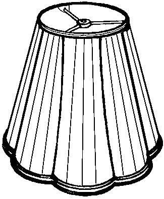 Royal Designs, Inc. BS-754U-13EG Bottom Scallop Gather Pleat Basic Lamp Shade with UNO Threaded Fitter, 5 x 13 x 9.5, Eggshell