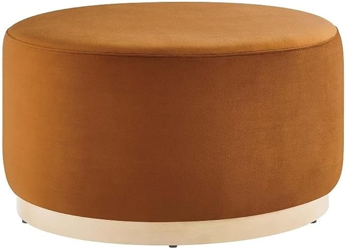 Modway Large 29" Round Performance Velvet Upholstered Upholstered Ottoman
