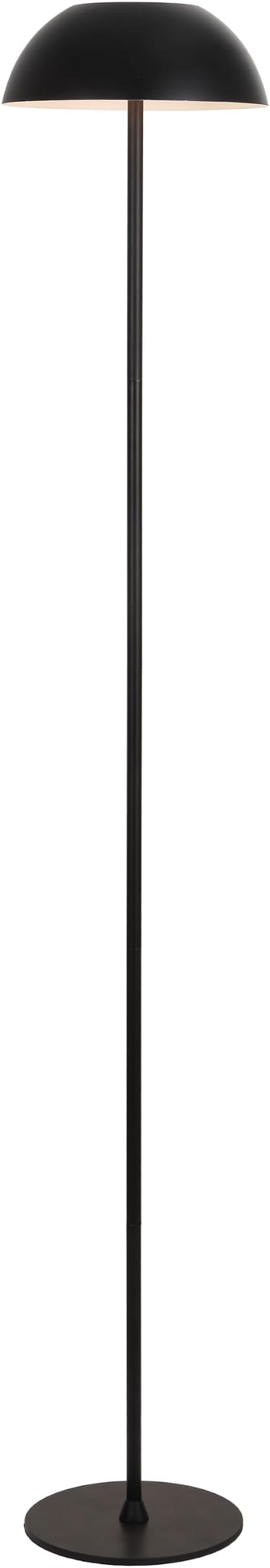 JONATHAN Y Laurel 59" Contemporary Minimalist Mushroom Metal Outdoor Floor Lamp, Black, Rechargeable Cordless and Dimmable with Integrated LED, Weather Resistant for Patio JYL7165B