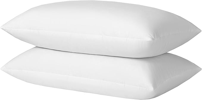 basic home® King Size Goose Feather & Down Bed Pillow - 100% Odorless Sleep Pillow for Neck Support & Cooling Comfort - 233TC Cotton Cover with Anti-Poke Liner King 20x36