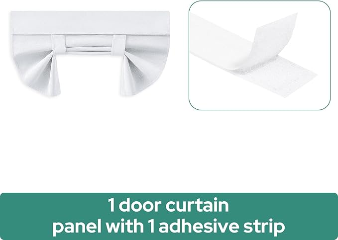 HOMEIDEAS 100% Linen Blackout French Door Curtains, Privacy Small Door Window Curtains, 26 X 20 Inch Shades for Front Window, Thermal Insulated Covering, 1 Panel, Pure White