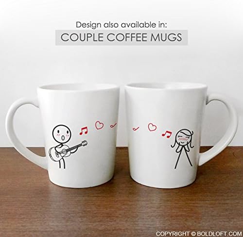 BoldLoft Love Me Tender Couple Drinking Glasses- Couple Gifts for Her, Girlfriend, Wife, Guitar Lover Gifts, His and Hers Home Decor for Anniversary, Valentine's Day, Christmas, Wedding, Engagement