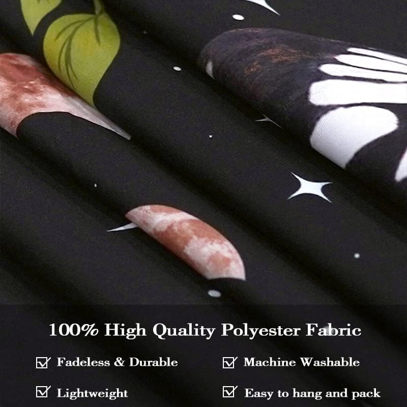 Fowocu Orange Butterfly Moon Flower Tapestry Boho Floral Plant Tapestries for Bedroom Aesthetic Tapastry's Wall Hanging Mandala Botanical Wall Tapestry for Living Room Dorm (Yellow, 80'' × 60'')