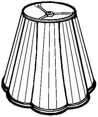 Royal Designs, Inc. BS-754W-13AGL Bottom Scallop Gather Pleat Basic Lamp Shade, 5 x 13 x 8.75, Antique Gold