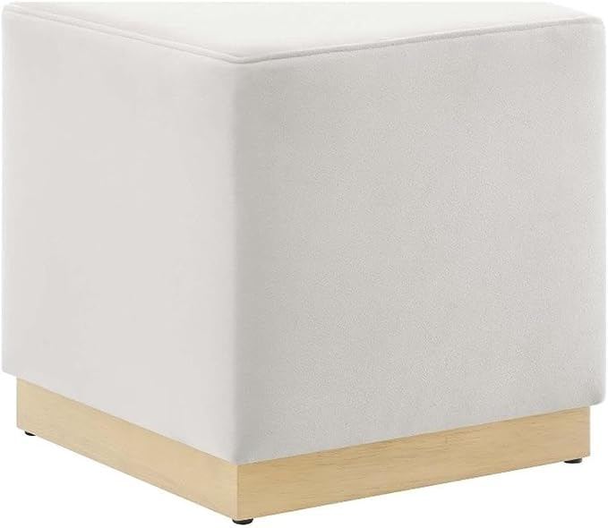Modway 17" Square Performance Velvet Upholstered Upholstered Ottoman