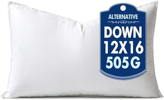 MIULEE 12x16 Synthetic Down Alternative Pillow Insert Decorative Throw Pillow 12 x 16 Inch Body Bed Sleeping Ultra Soft Fluffy Form for Sofa Couch Bed