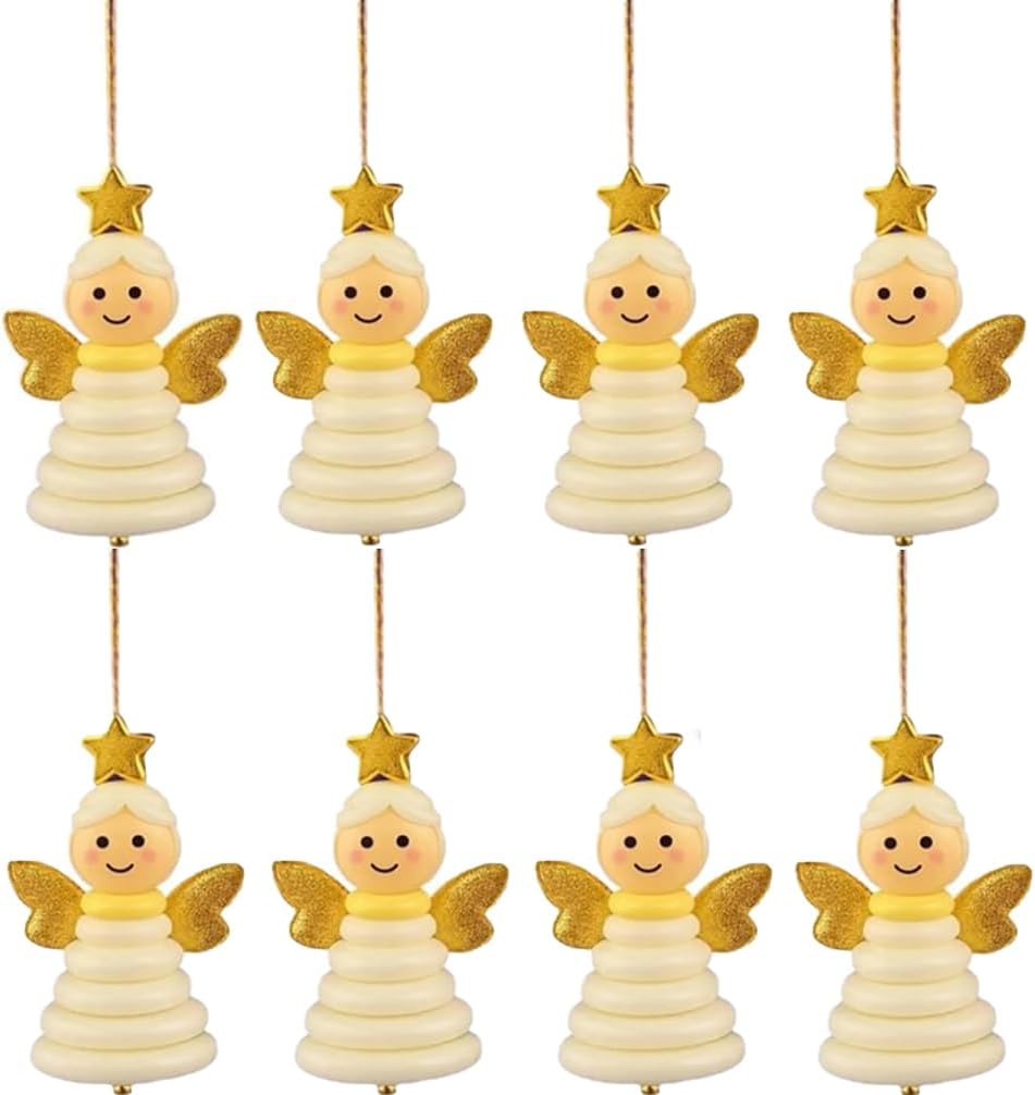 DIY Christmas Button Ornament Making Set - Snowman/Santa/Angel, Fun Holiday Craft Kit for All Ages, Ideal Xmas Tree Hanging Decor & Festive Gifts (D 8)