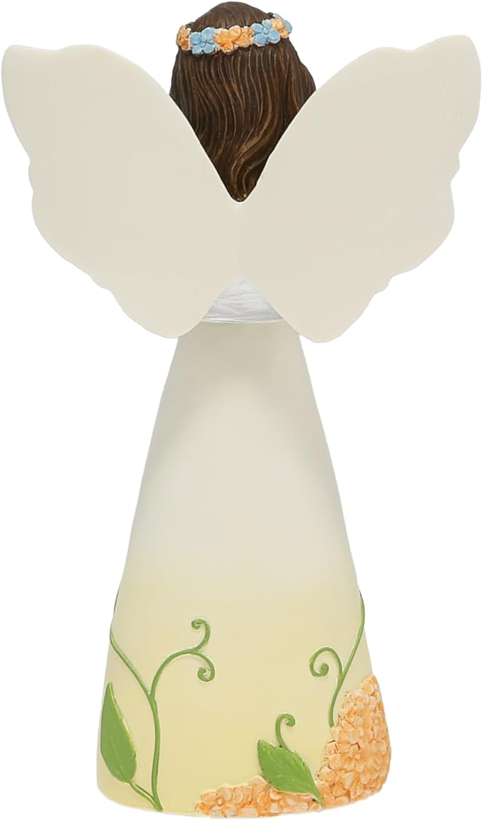 Pavilion Gift Company - Cherished Aunt - 5" Angel Figurine Floral Spring Home Decor from Niece Nephew Present