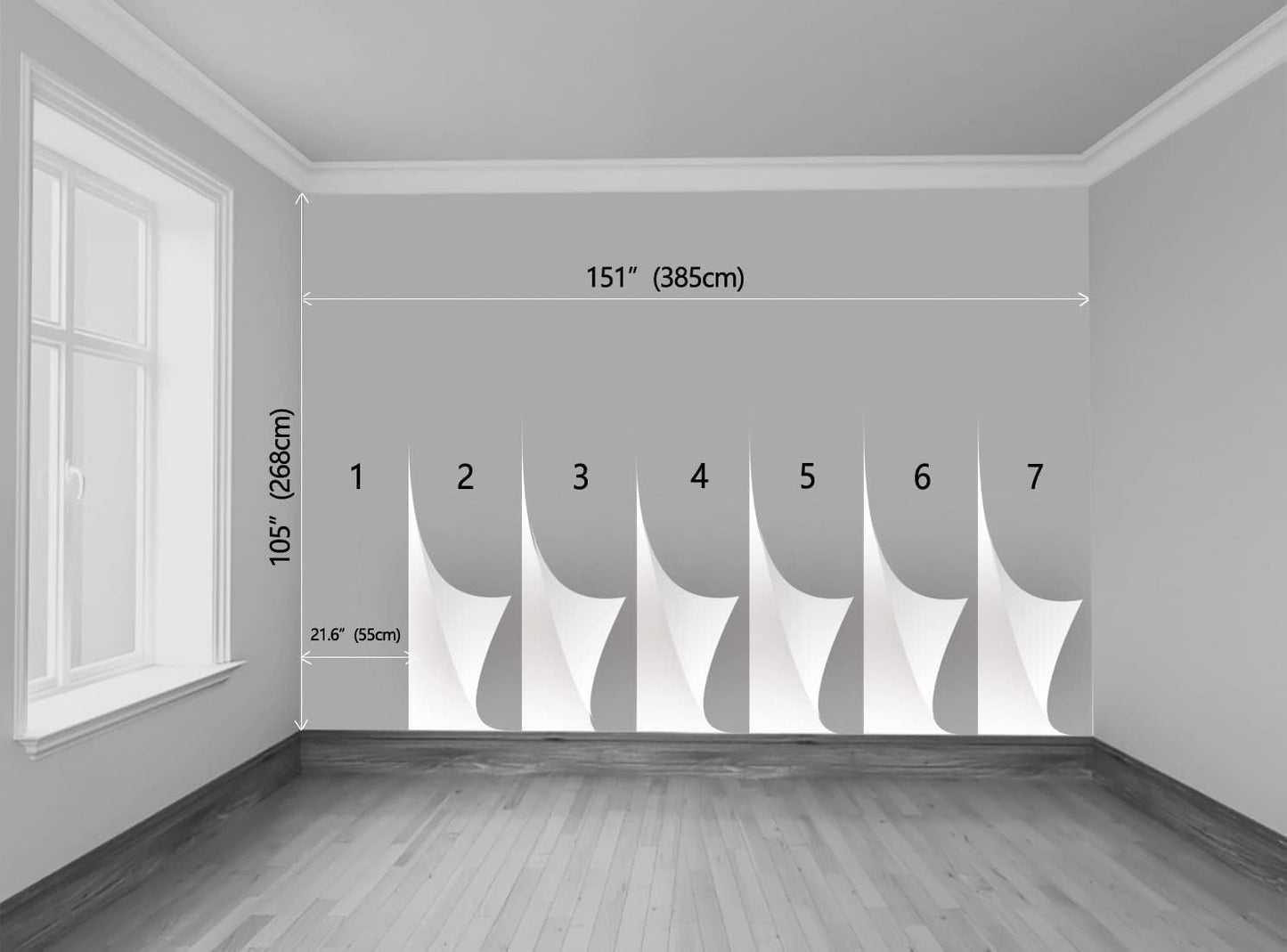 Watercolor Paintings Tropical Jungle Animals Safari Elephants Giraffes Lions Parrots Palm Leaves Hand-Painted Art Wallpaper Suitable for Children's Room Decoration Mural（Not Peel and Stick）