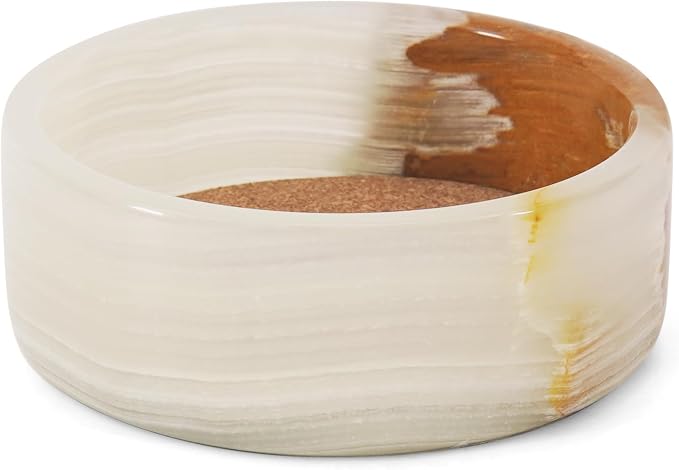 Radicaln Marble Wine Coasters 5.5" Inches White Onyx Wine Bottle Coasters for Home Bar, Ideal Absorbent Cork Holder for Champagne Bottle & Dining Room