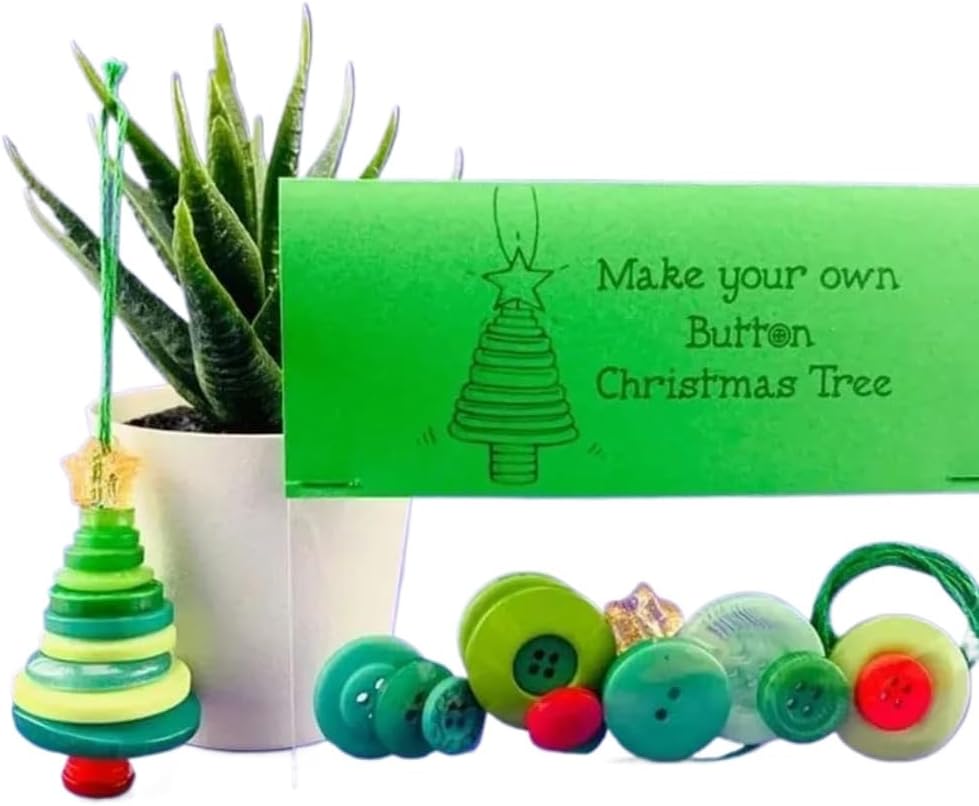 DIY Christmas Button Ornament Making Set - Snowman/Santa/Angel, Fun Holiday Craft Kit for All Ages, Ideal Xmas Tree Hanging Decor & Festive Gifts (8pcs-D)