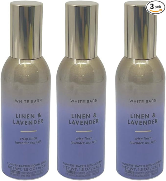Bath & Body Works Linen & Lavender Concentrated Room Spray 1.5oz each - Pack of 3