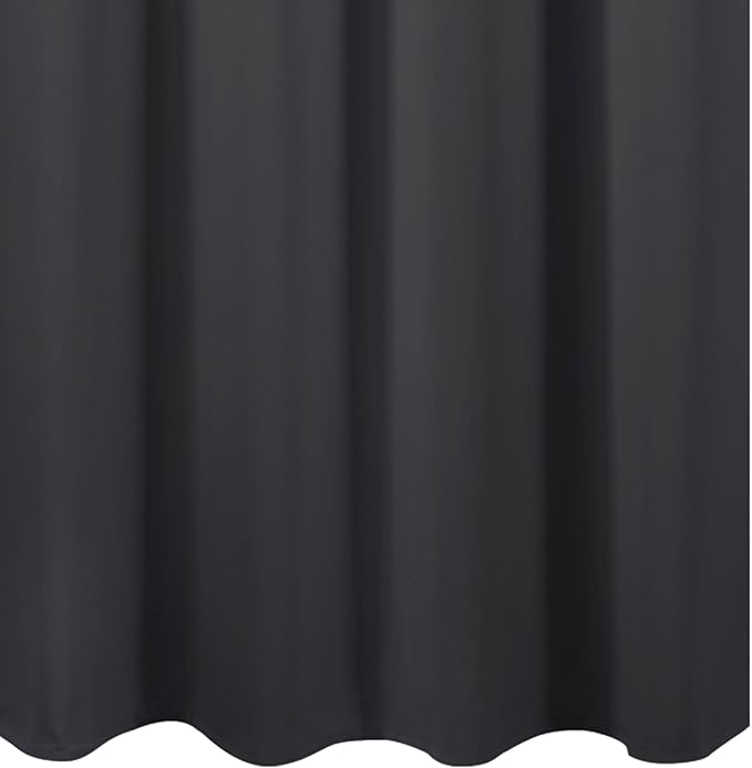 LEMOMO Blackout Curtains 66 x 95 inch/Dark Grey Curtains Set of 2 Panels/Thermal Insulated Room Darkening Bedroom Curtains