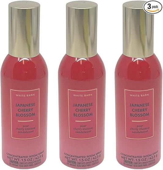 Bath & Body Works Japanese Cherry Blossom Concentrated Room Spray 1.5oz each - Pack of 3