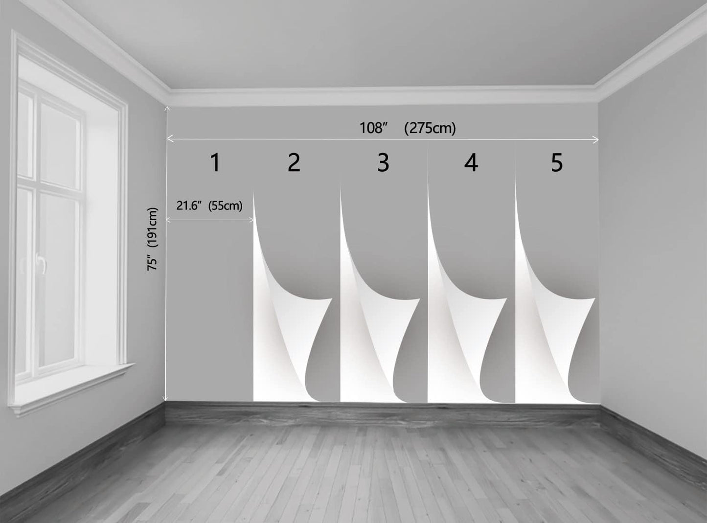 Watercolor Paintings Tropical Jungle Animals Safari Elephants Giraffes Lions Parrots Palm Leaves Hand-Painted Art Wallpaper Suitable for Children's Room Decoration Mural（Not Peel and Stick）