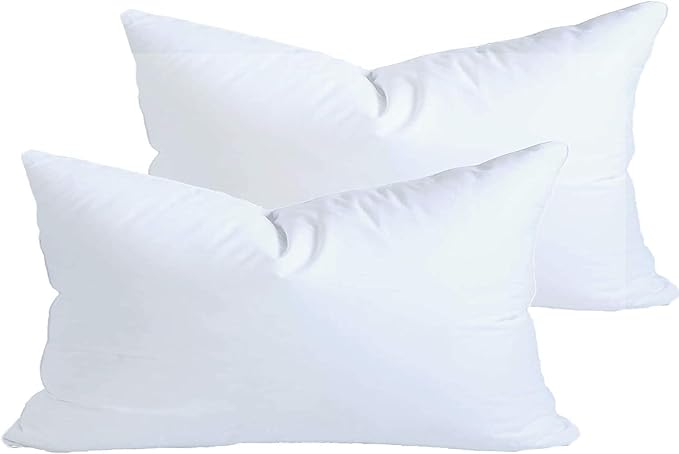 MoonRest® Synthetic Down Alternative 14x19 Lumbar Pillow Insert Form, for Decorative Throw Pillow, Sofa, Cushions, Body and Bed - Pack of 2- Size 14“X 19”