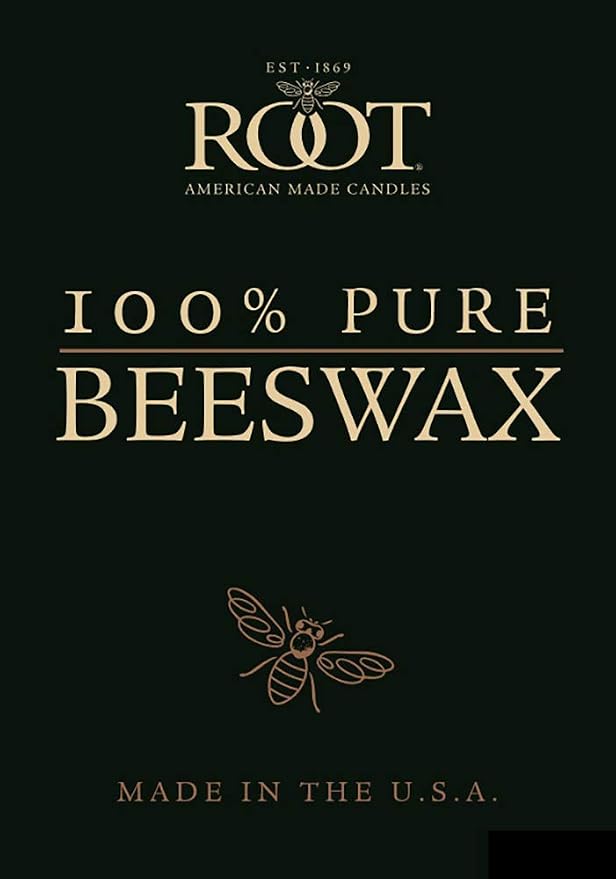 Root Candles 8-Count Unscented Dinner Candles Dripless Beeswax Enhanced Timberline™ Collenette Boxed Candle Set, 5-Inch, Ivory