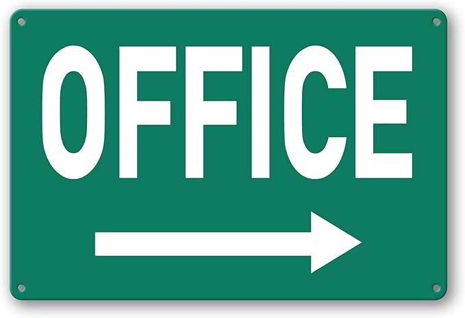 Custom Metal Sign For Doors - Office & Home - 8 x 12 In