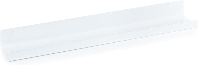 Vinyl Record Shelf - A Metal Display Shelf - Wall Mount Now-Playing Vinyl Shelves - an Album Record Holder That Doubles as a Picture Ledge - Fits All Records (White)