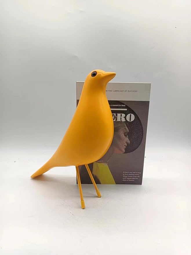 Mid Century Home Decor, House Bird, Adornment Office Home Decor, Desk Dove Ornament, Arts Pigeon Gifts, Replica Sculpture (Yellow)…