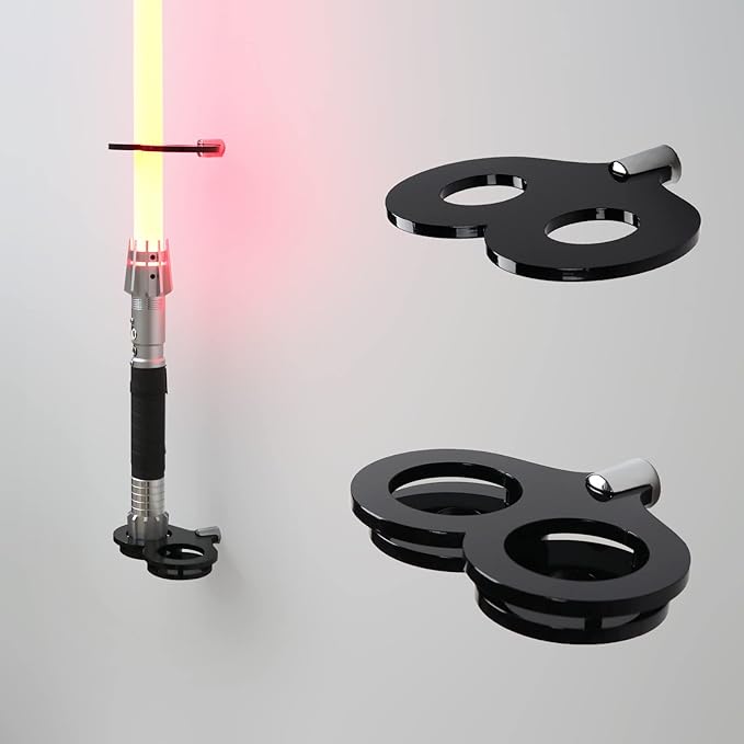 lightsaber vertical wall mount.lightsaber wall mount holder.Applicable to most lightsabers.(Black 2 holes)