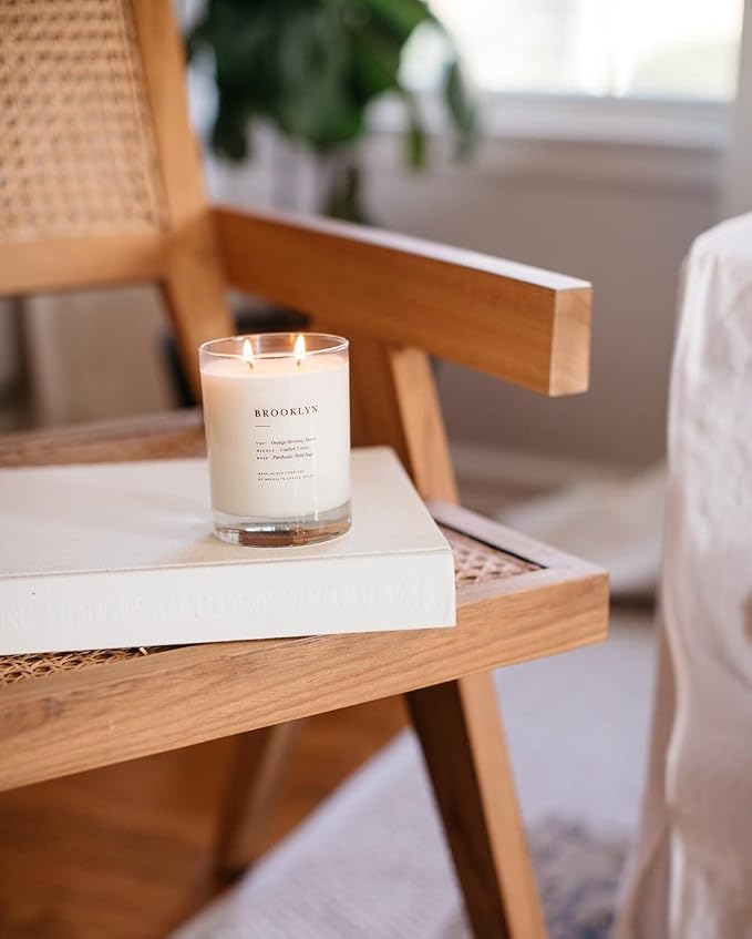 Brooklyn Candle Studio Brooklyn Classic 2 Wick Candle - Luxury Scented Candle, Vegan Soy Wax, Hand Poured in The USA, 70 Hour Slow Burn Time - 13oz