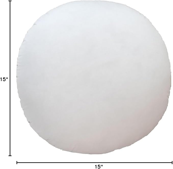 MoonRest Round Pillow Insert Hypoallergenic Polyester Form Stuffer-%100 Cotton Blend Covering for Sofa Sham, Decorative Pillow, Cushion and Bed - 12 Inch Diameter