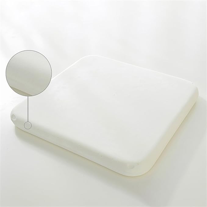 Lifup 6 Pack Round Chair Pads Memory Foam Seat Cushion Soft Cozy Plush Non Slip Thick Pad with Ties and Removable Cover for Dining Room, Office Grey 16 x 16 Inch