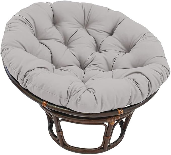 Papasan Round Chair Cushion, Thickened Soft Egg Chair Cushions Replacement, Hanging Swing Seat Pads for Outdoor Indoor Garden Patio (Without Seats)