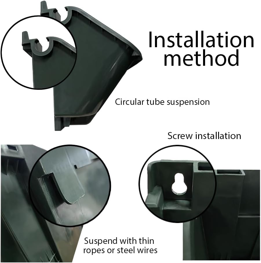 Self-Watering Wall Mounted Planter Set of 4, Indoor and Outdoor Vertical Planter, Stackable Wall Mounted, for Balcony Decoration