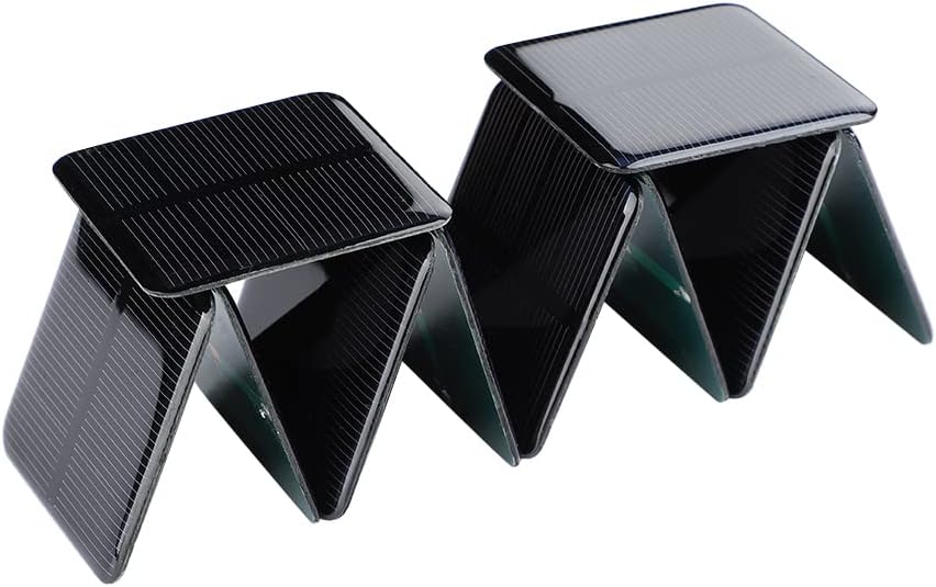 SUNYIMA 10pcs Mini Monocrystalline Solar Cells Solar System Kit 50mm X 50mm/1.96" X 1.96" 2V 160MA for DIY Charge Solar Panels