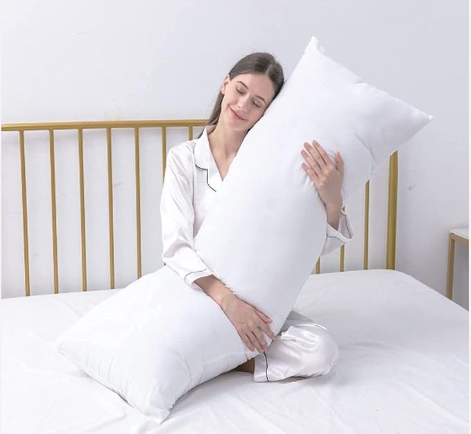 MoonRest® 20x48 Inch Synthetic Down Alternative Rectangle Pillow Insert Form Stuffer for Sofa Shams, Decorative Throw Pillow, Cushion and Bed Pillow Stuffing - Hypoallergenic 20“X 48”