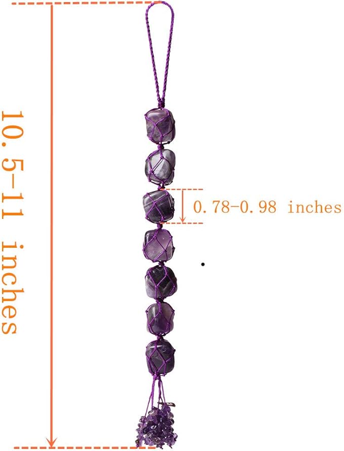 Healing Crystals Home Interior Decoration Car Hanging Ornaments Good Luck Home Window Decoration for Reiki Healing Good Luck Feng Shui (Amethyst)