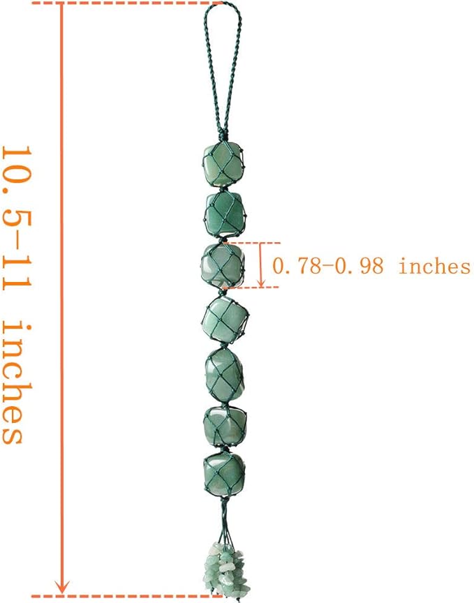 Healing Crystals Home Interior Decoration Car Hanging Ornaments Good Luck Home Decorn for Reiki Healing Good Luck Feng Shui Decorations (Green Aventurine)