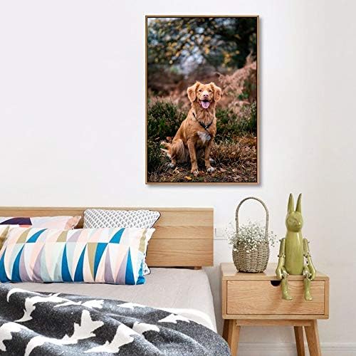 NWT Custom Framed Canvas Prints with Your Photo for Pets, Personalized Canvas Wall Art for Living Room, Bedroom - 16x24 inches