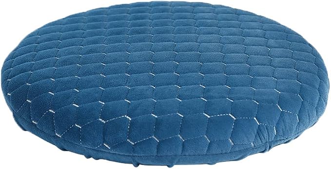 14" Round Seat Cushion Memory Foam Round Stool Cushion with Anti-Slip Bottom Soft Padded Round Chair Covers Pad for Home Kitchen Bar Blue