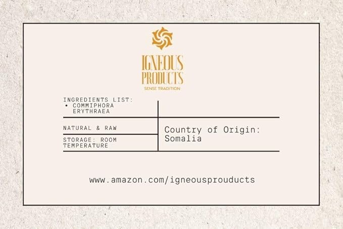 Myrrh Resin by Igneous Products (113.4 Grams / 4 oz) - 2025 Harvest | 100% Natural Myrrh Incense from Somalia
