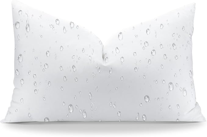 Artscope 12x20 Outdoor Pillow Inserts, Synthetic Down Waterproof Lumbar Throw Pillow Inserts, Soft Decorative Outdoor Pillows for Couch Sofa Bed Patio Furniture