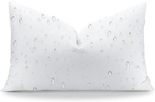 Artscope 12x20 Outdoor Pillow Inserts, Synthetic Down Waterproof Lumbar Throw Pillow Inserts, Soft Decorative Outdoor Pillows for Couch Sofa Bed Patio Furniture