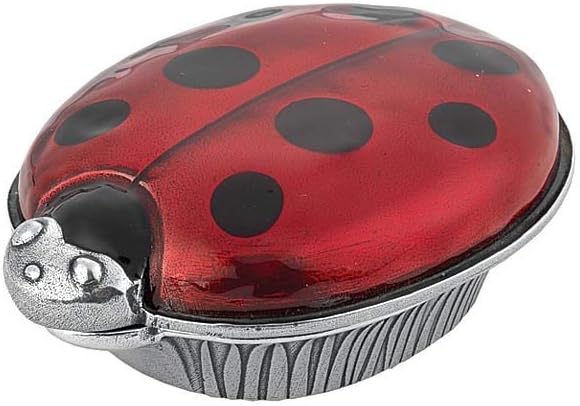 DANFORTH - Ladybug/Red Toothfairy Box - Pewter - Handpainted - 2 1/8 Inches Long - 3/4 Inches High - Made in the USA