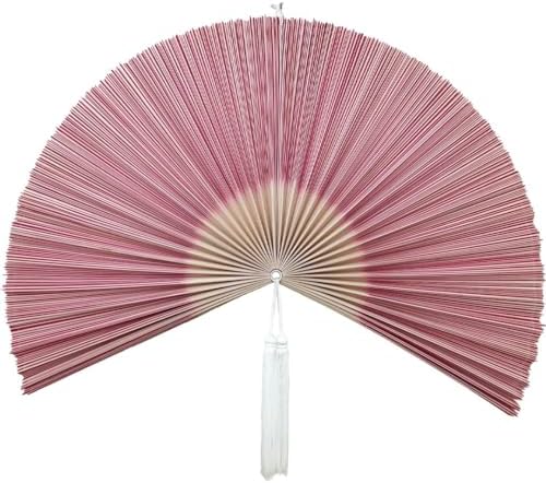 Fan Wall Decor,Japanese Chinese Walls Fan Décor, Boho Hanging Headboard,Decorative Folding Fans For Over Bed Decorations (Redpink 48inch)